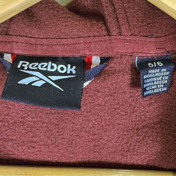 Reebok Boys Maroon Polar Fleece Zip Jacket Hooded Insulated Child Size 5/6 NWT - Picture 7 of 10